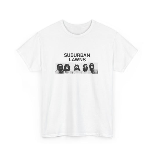 1970s california punk band suburban lawns photo tshirt