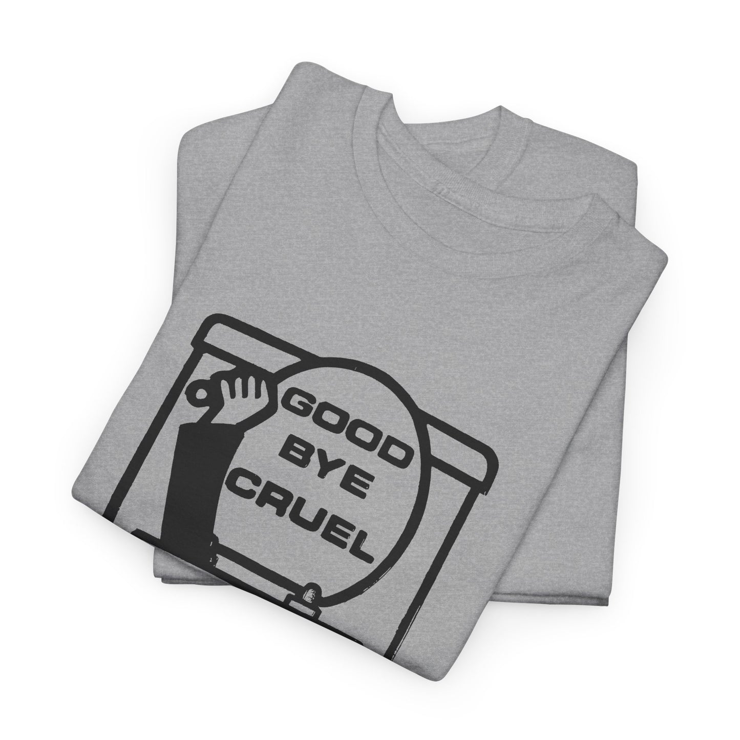 goodbye cruel world vintage reproduction design tshirt