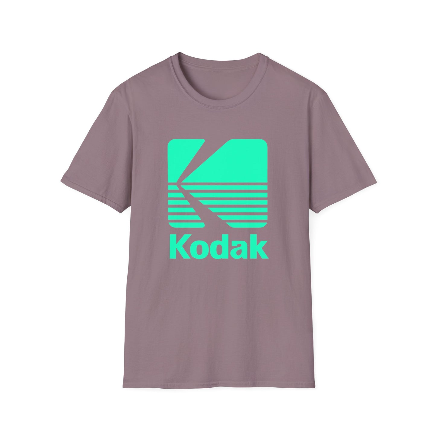 1980s vintage kodak logo in turquoise tshirt