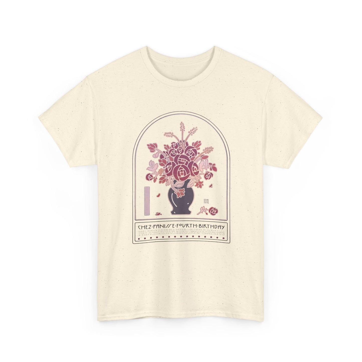 1977 david lance goines chez panisse fourth birthday reproduction poster tshirt