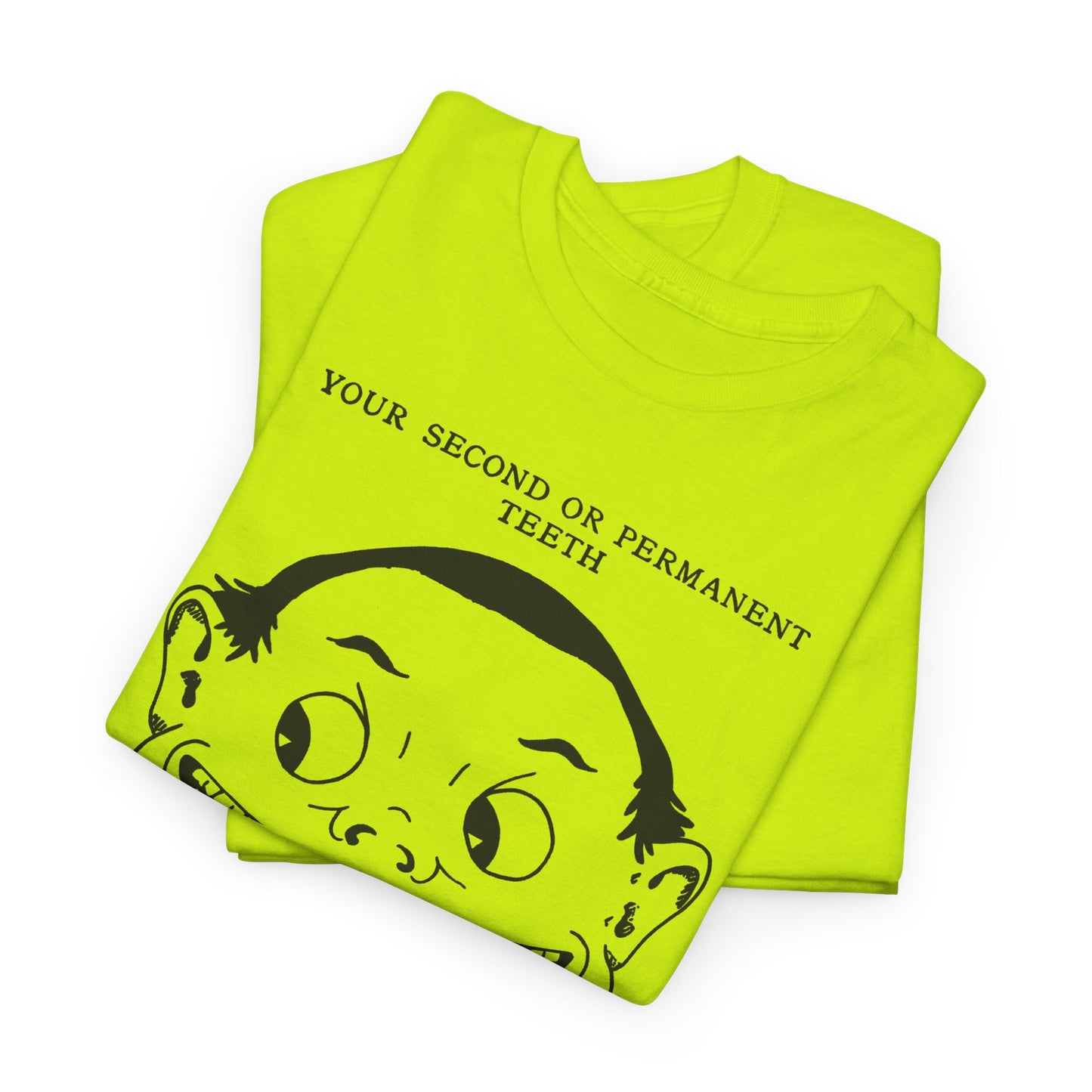 1918 illustration from child's book of teeth kid with teeth chart tshirt