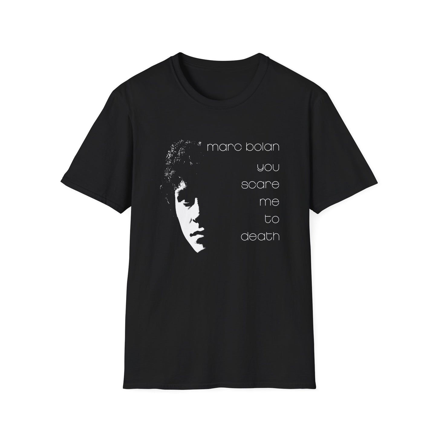 marc bolan 1981 you scare me to death album tshirt