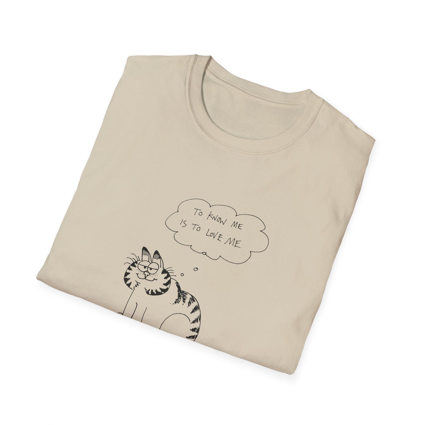 original drawing garfield fan art to know me is to love me tshirt