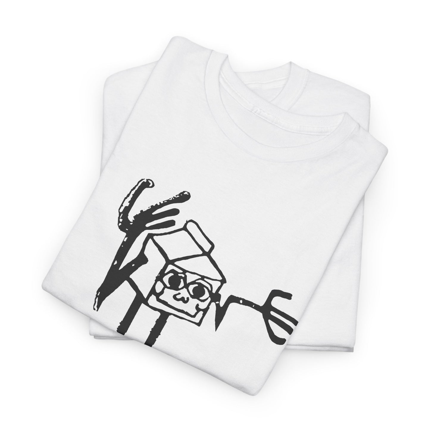 mid 80s anthropomorphic milk carton safety message reproduction tshirt