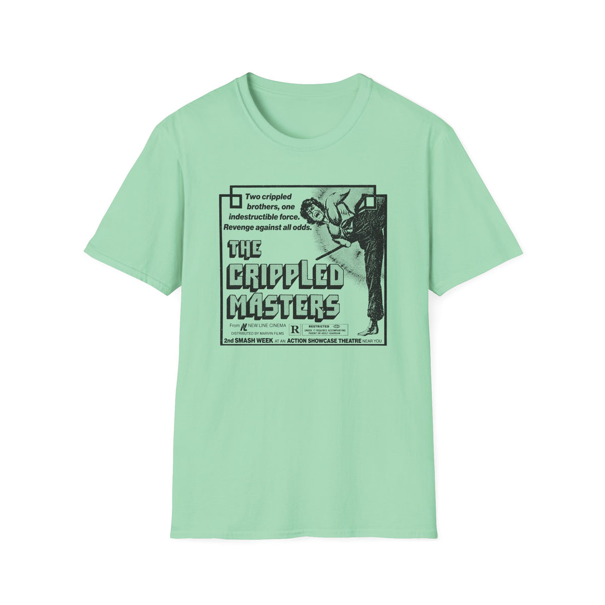1979 hong kong martial arts film the crippled masters newspaper advertisement tshirt