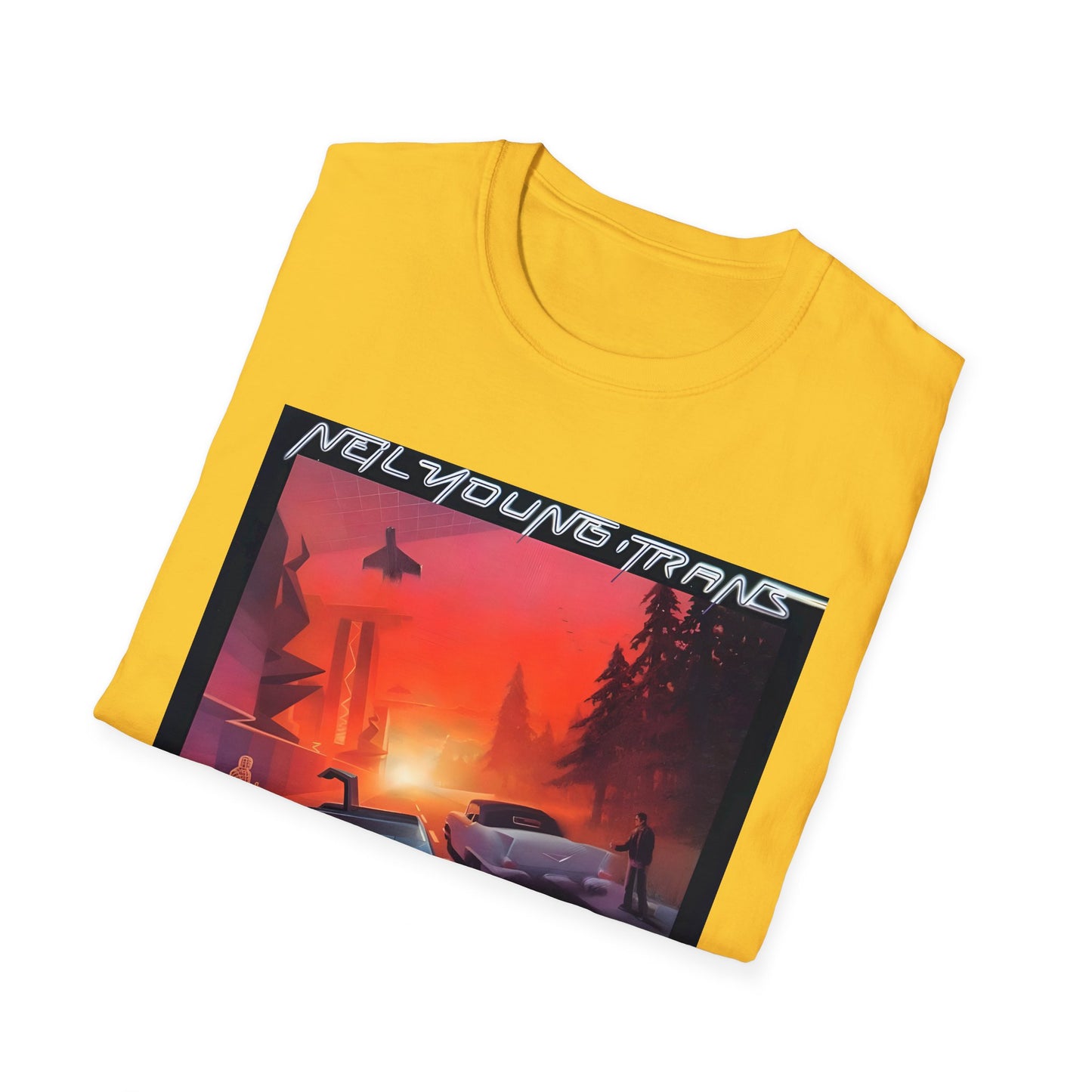 neil young 1983 trans album cover tshirt