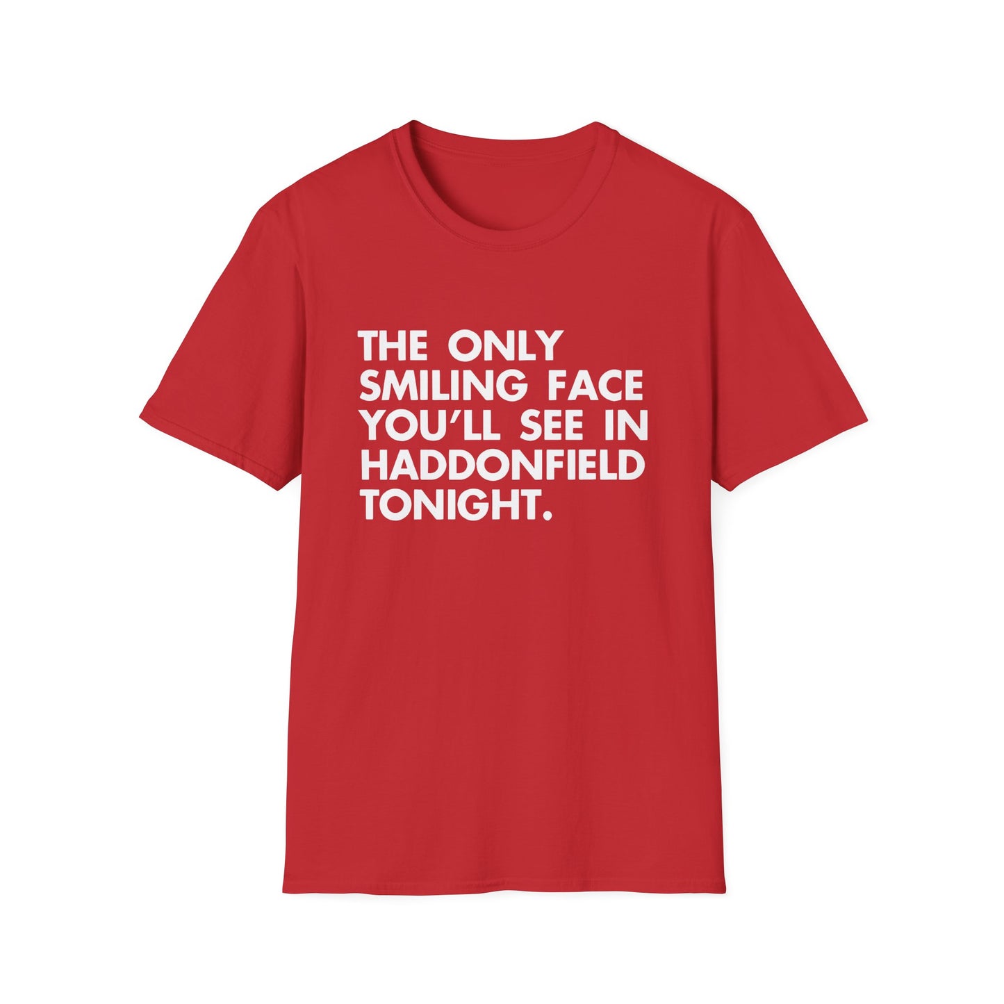the only smiling face you'll see in haddonfield tonight tv ad graphic tshirt