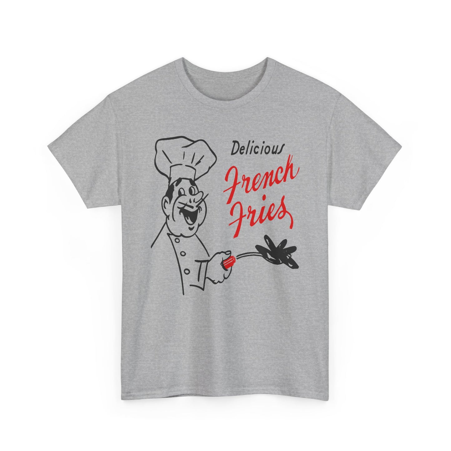 vintage paper bag art delicious french fries reproduction tshirt
