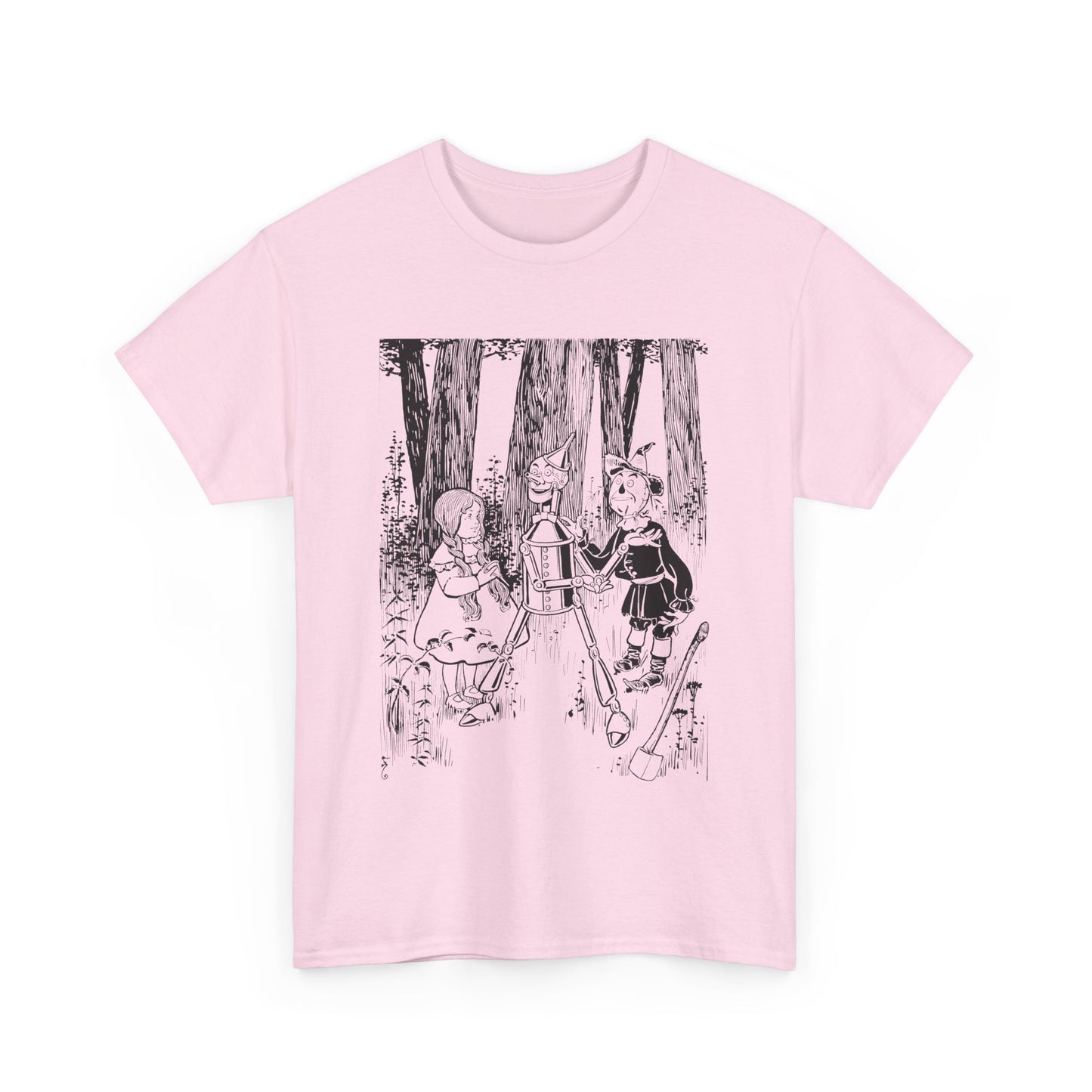 1900 w.w denslow's illustration for the wonderful wizard of oz dorothy and friends in forest tshirt