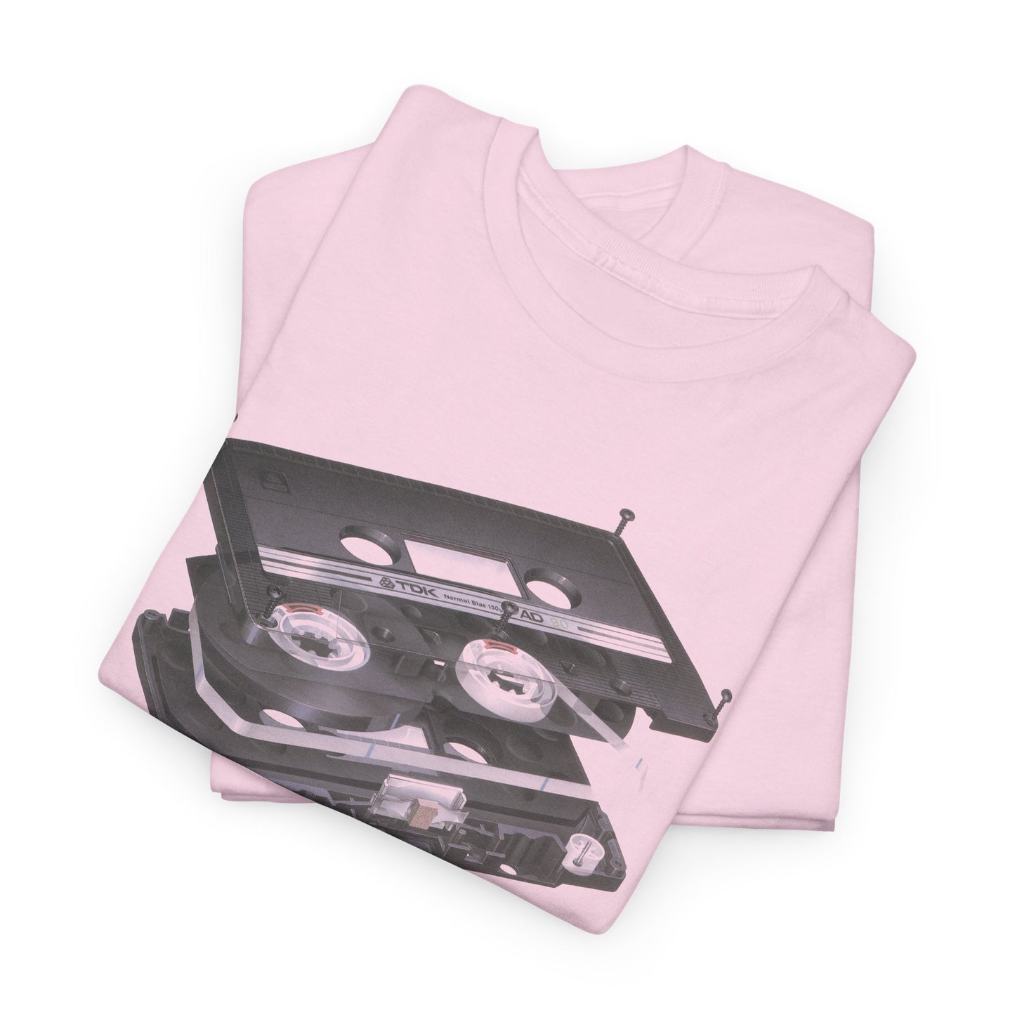 exploded view cassette tape hisashi saito 1980 airbrush graphic tshirt