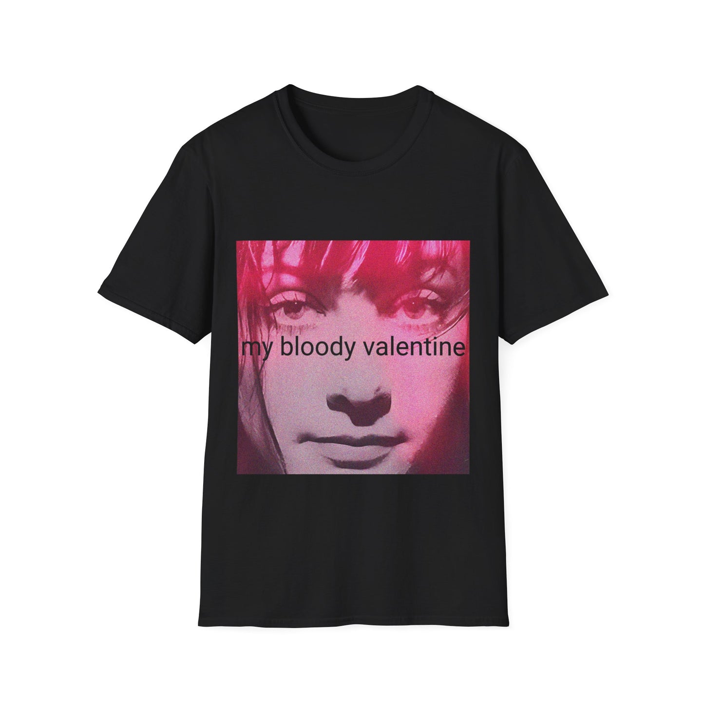 my bloody valentine belinda butcher close up in pink tshirt