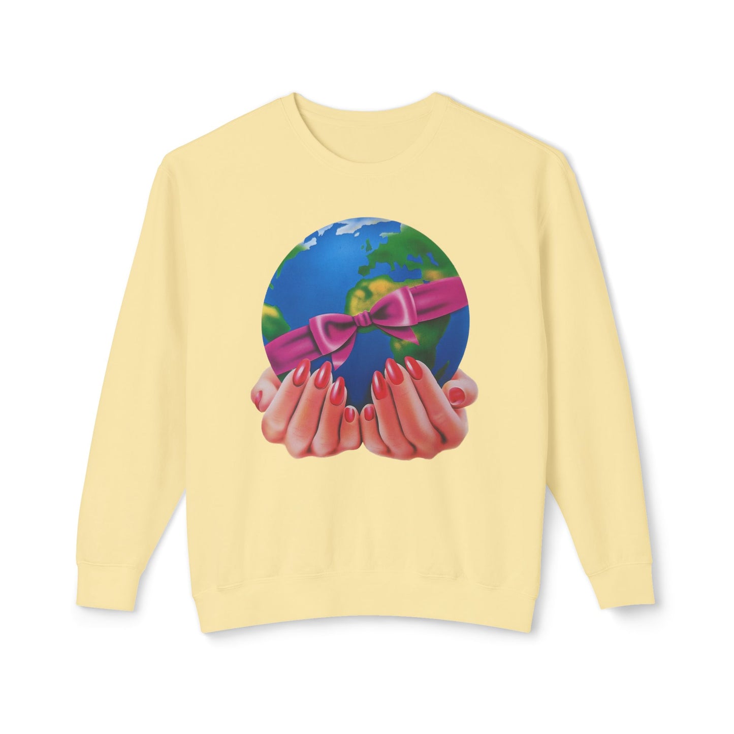 1980s graphic from a greeting card "i'd give you the world" 100% cotton sweatshirt