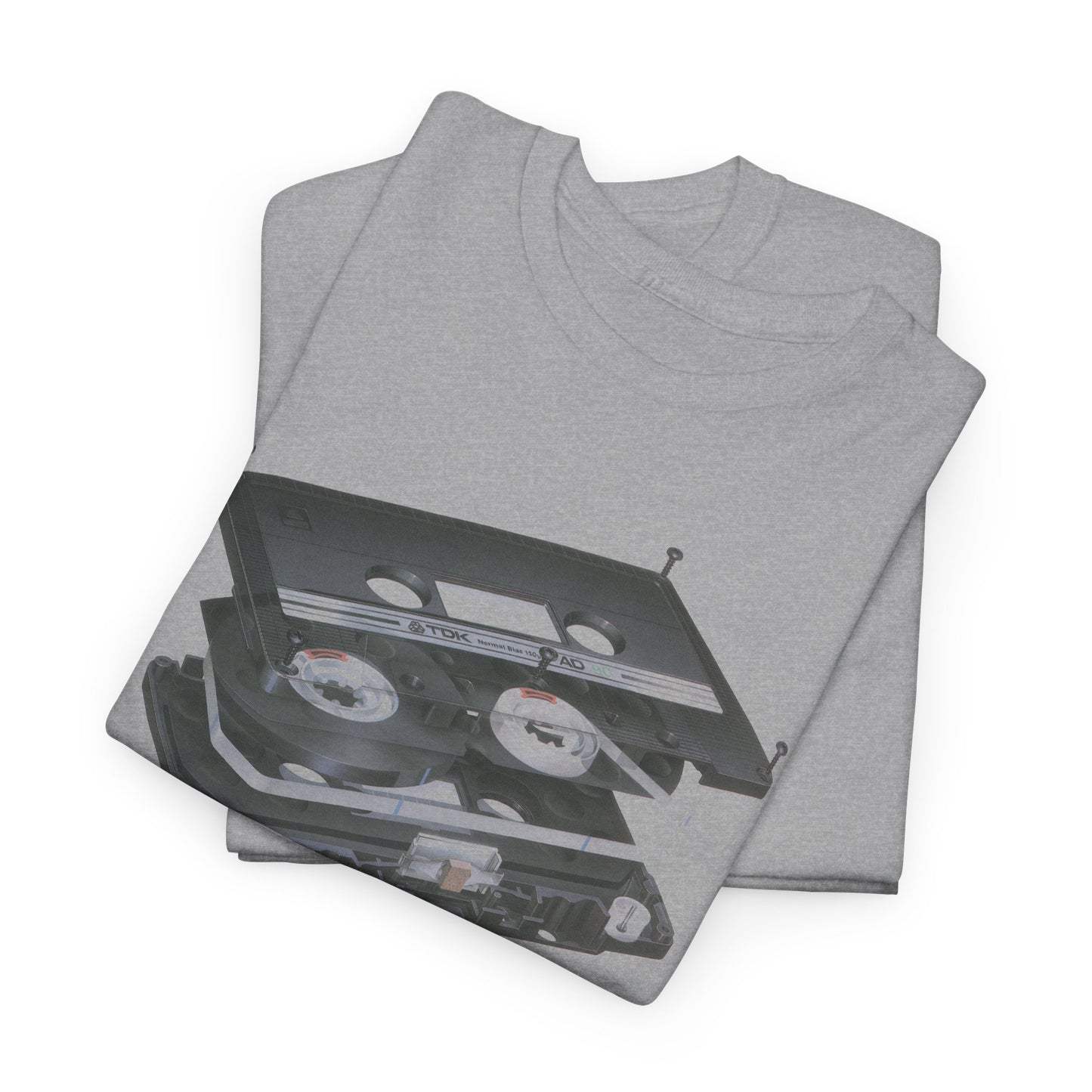 exploded view cassette tape hisashi saito 1980 airbrush graphic tshirt