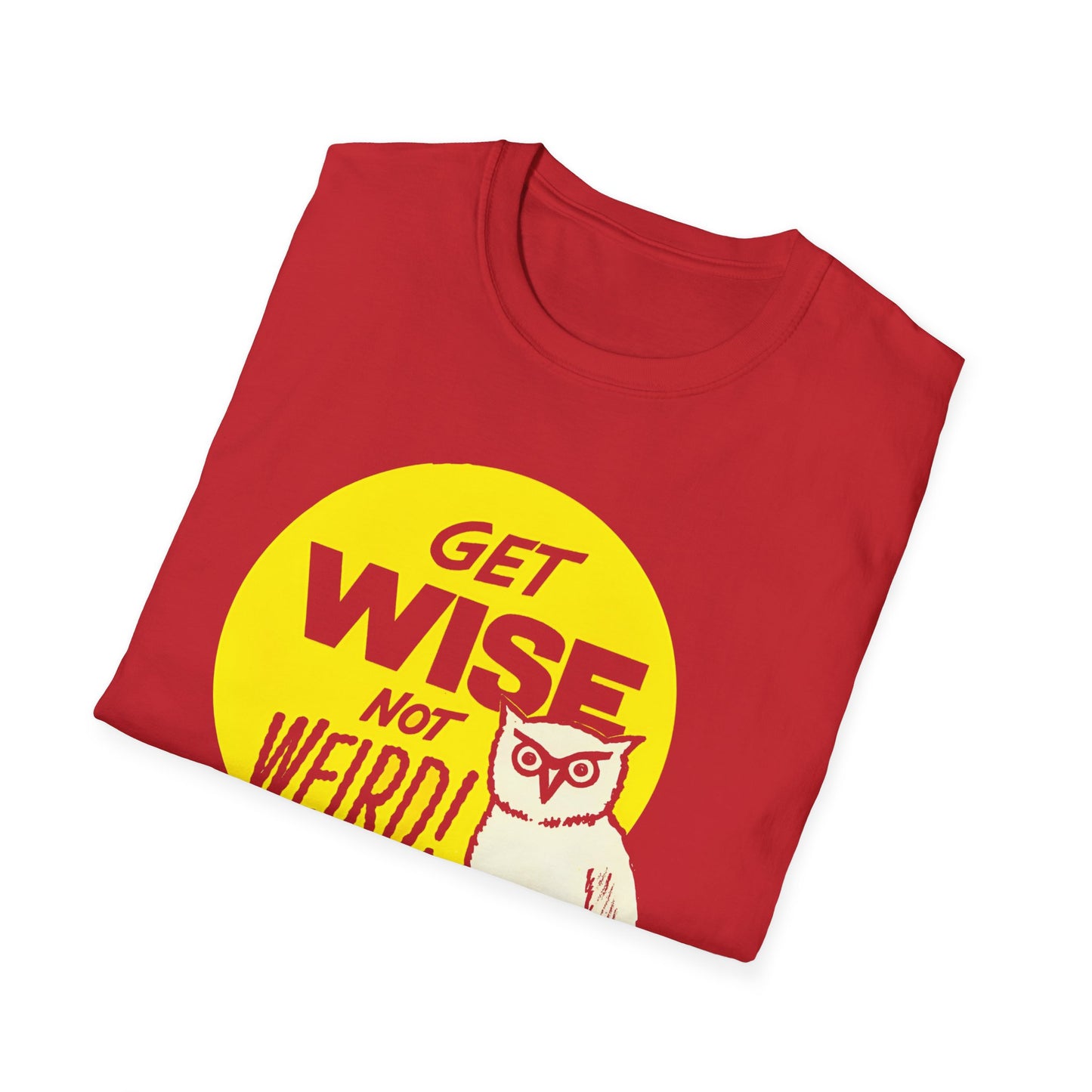 1960s/70s anti-drug poster tshirt "get wise not weird, keep off the grass" by smartset smarteen s.o.s on a unisex softstyle tshirt