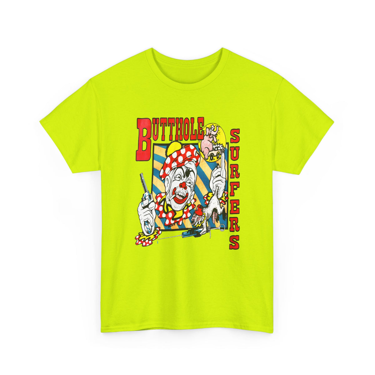 vintage butthole surfers kozik art stretched reproduction tshirt