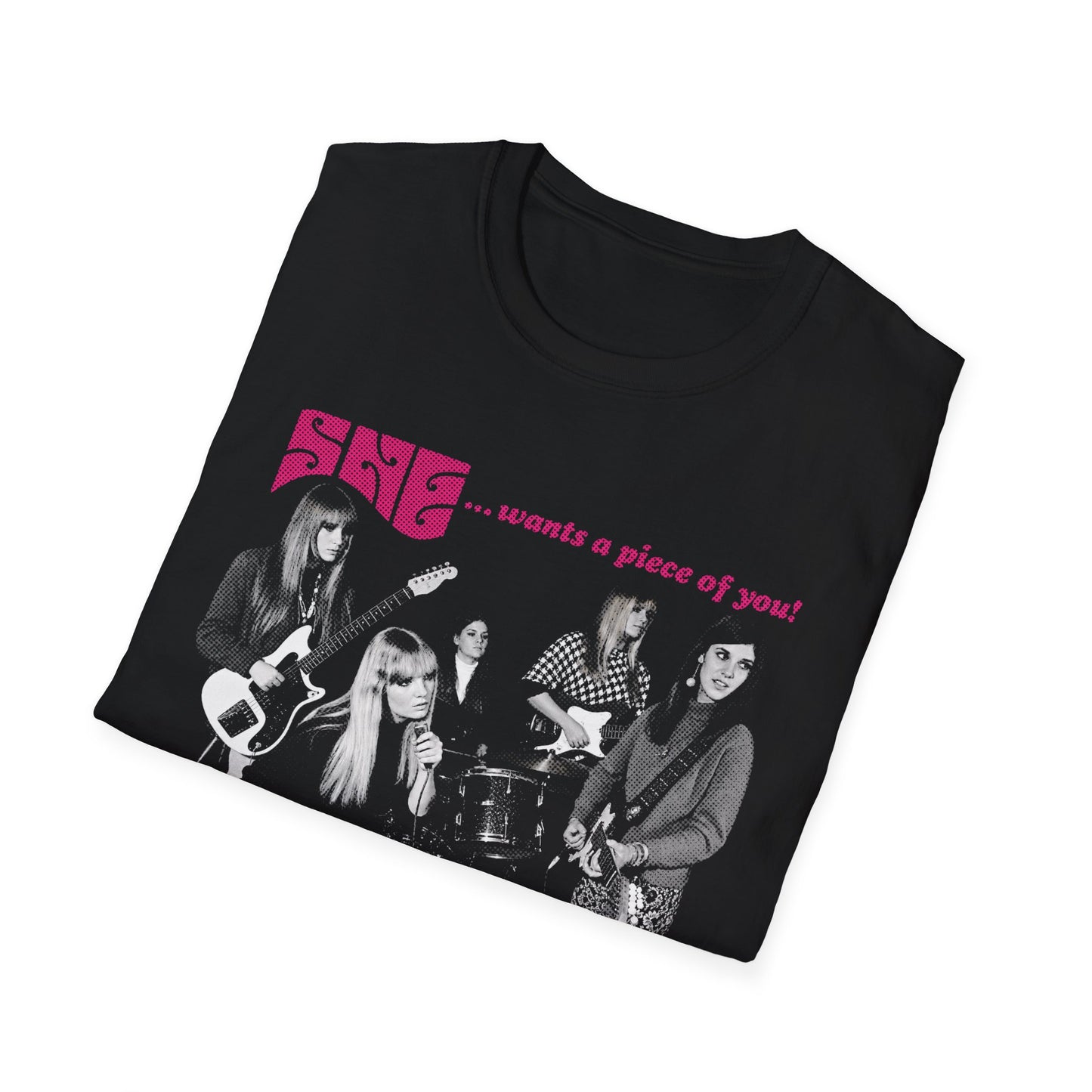 1960s california garage band SHE wants a piece of you tshirt