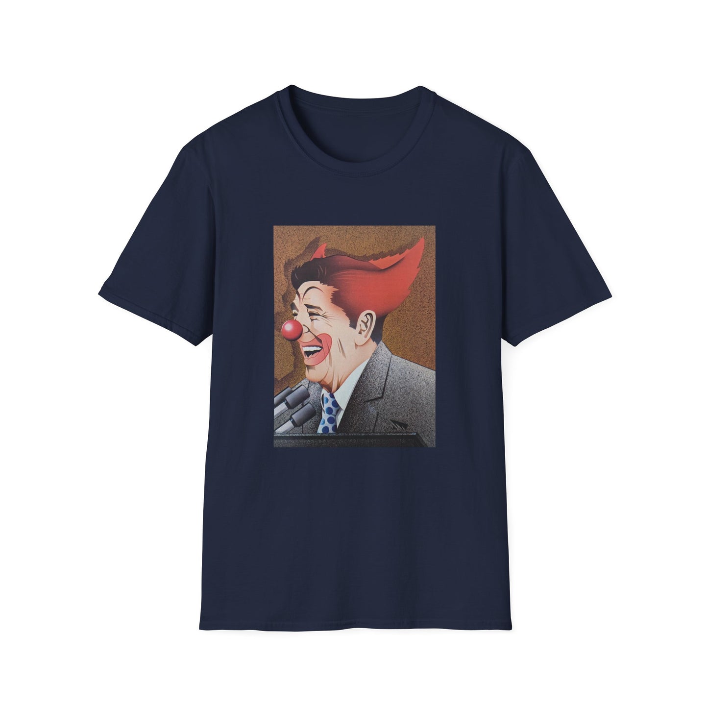 ronald reagan 40th us president clown tshirt
