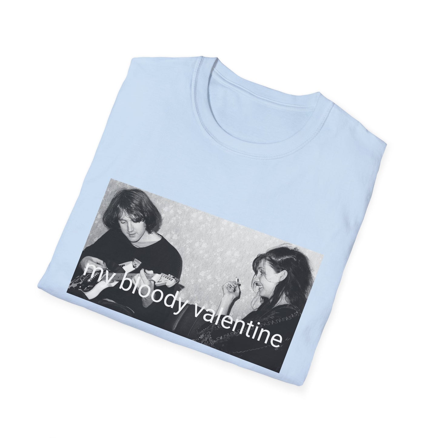 kevin shields and belinda butcher sitting on a couch tshirt