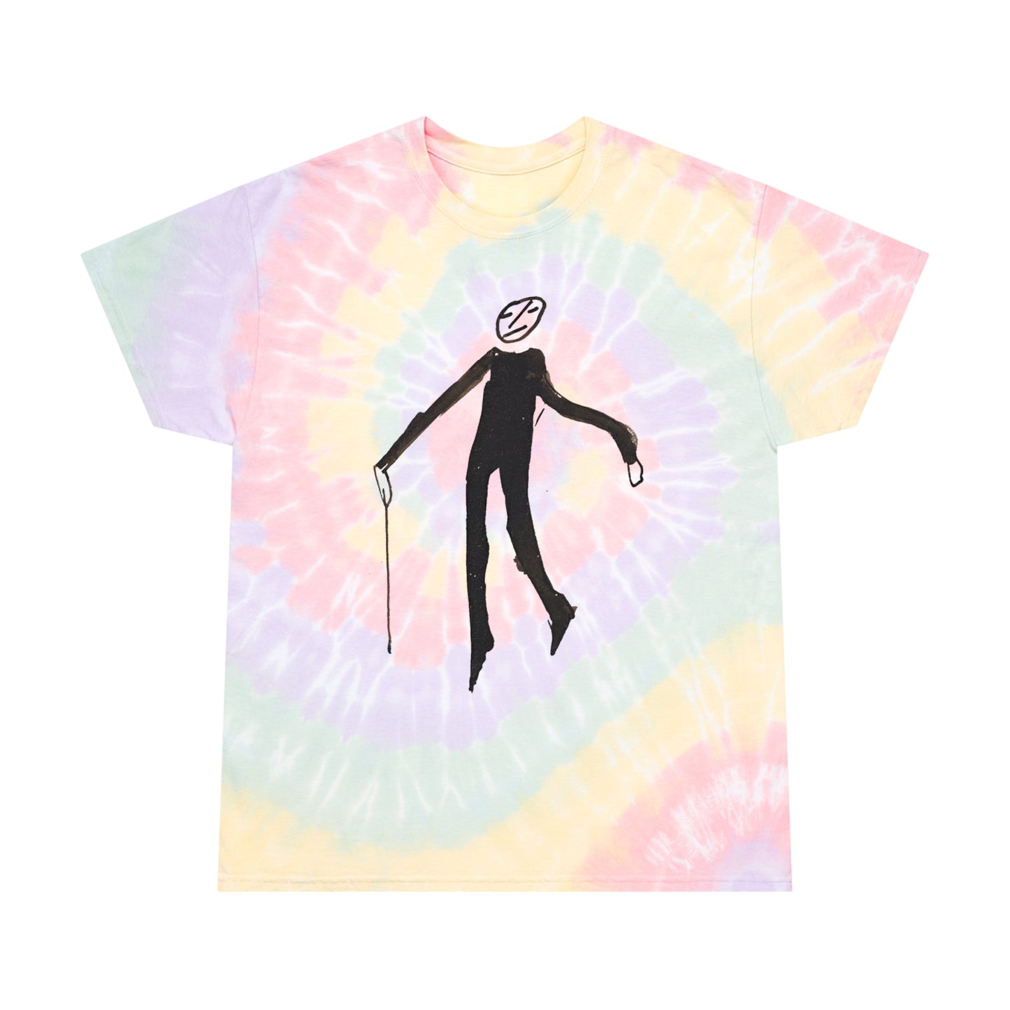 early 1900s sketch india ink on paper by franz kafka on a tie dye tshirt