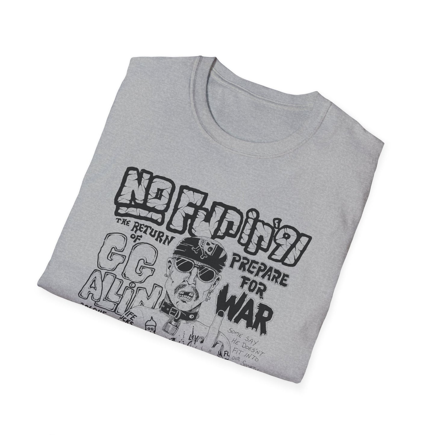 no fun in '91 gg allin show poster tshirt