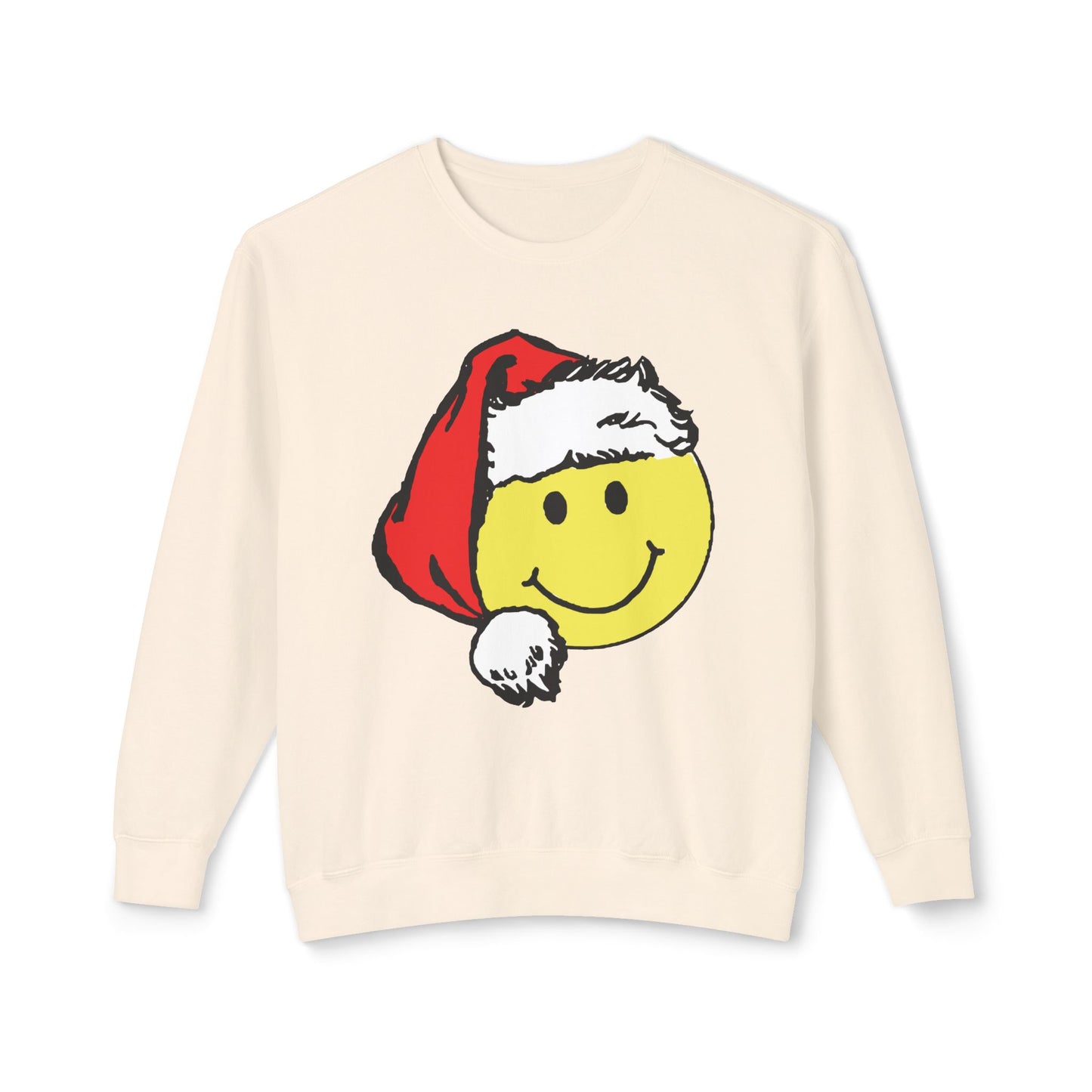 happy face santa 1980s reproduction 100% cotton sweatshirt