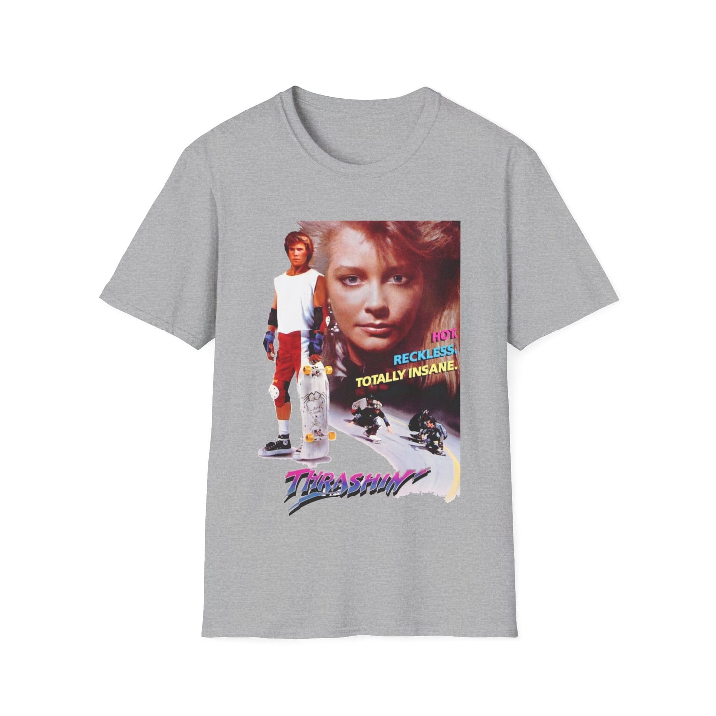 thrashin' 1986 skater gang movie poster tshirt