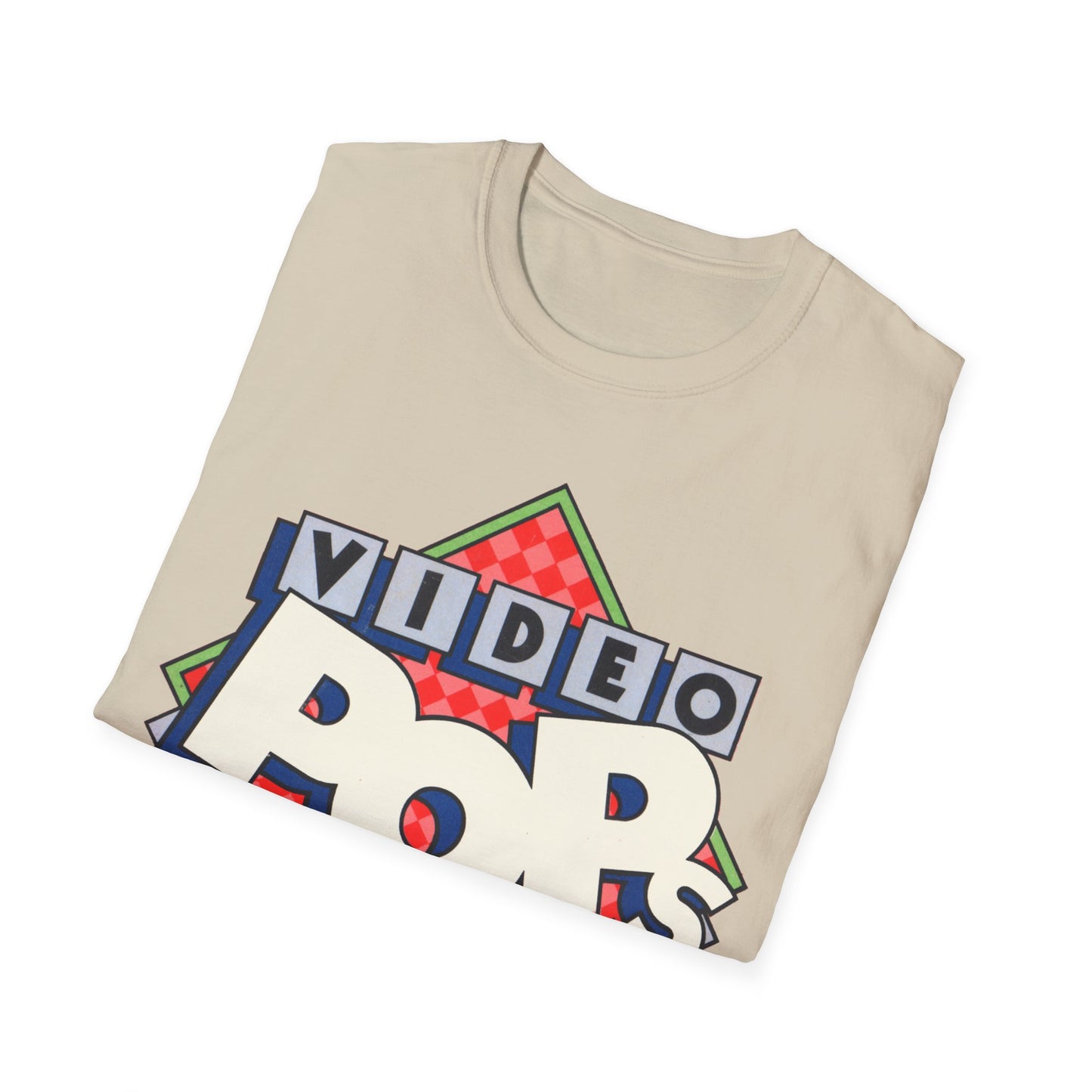 vintage video pops blank tape design tshirt