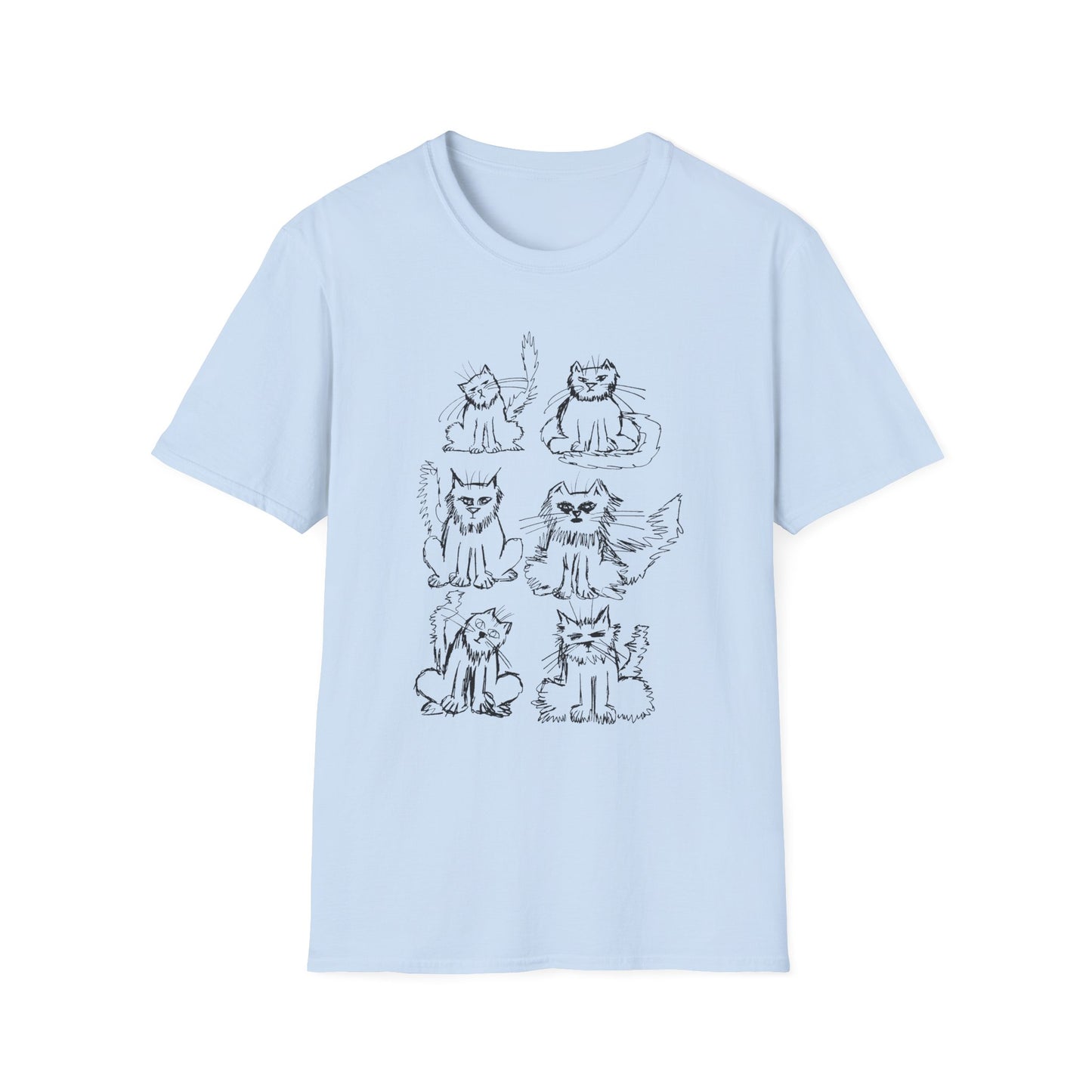 original drawing another six cats tshirt