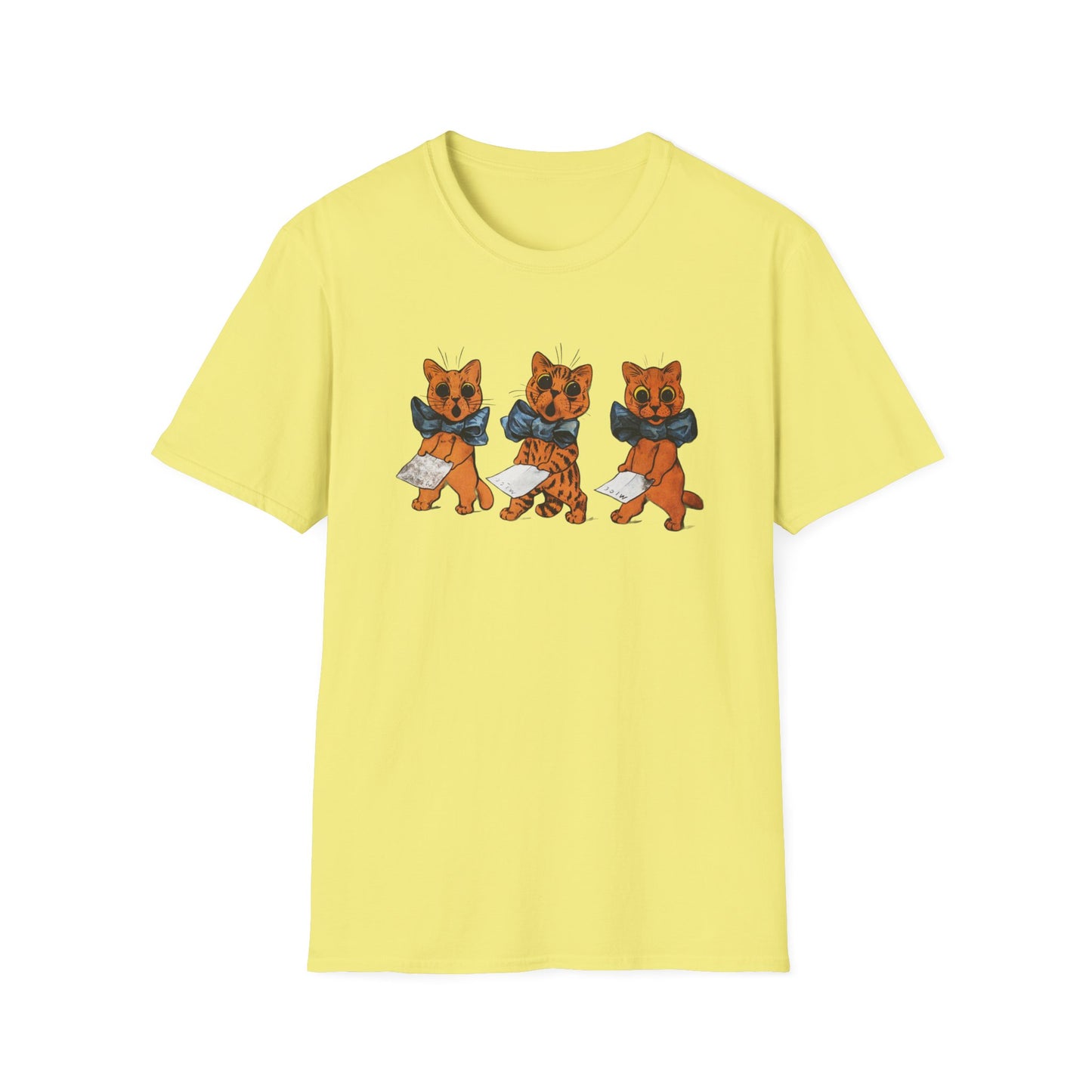 louis wain famous tenors colored lithograph reproduction tshirt