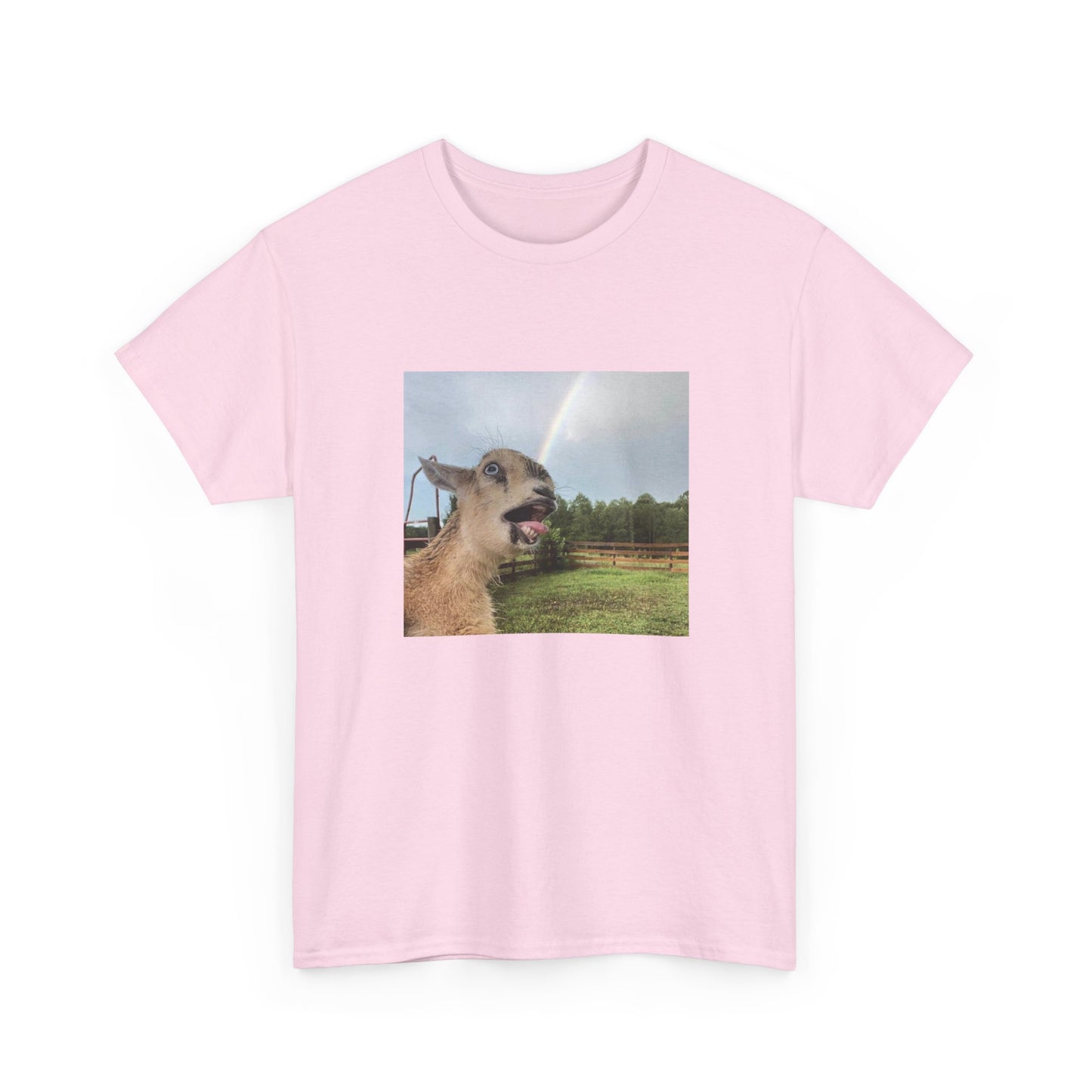 rainbow goat photo tshirt