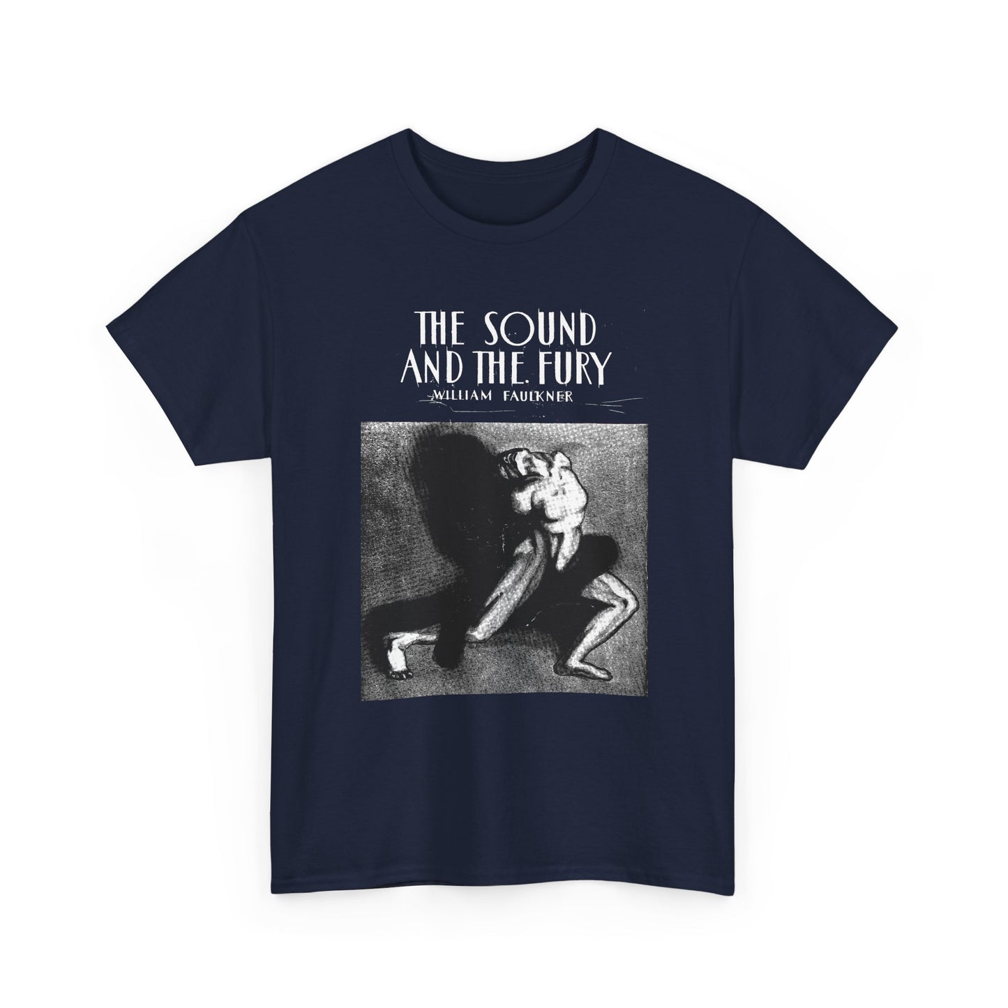1929 the sound and the fury by william faulkner book cover edit tshirt