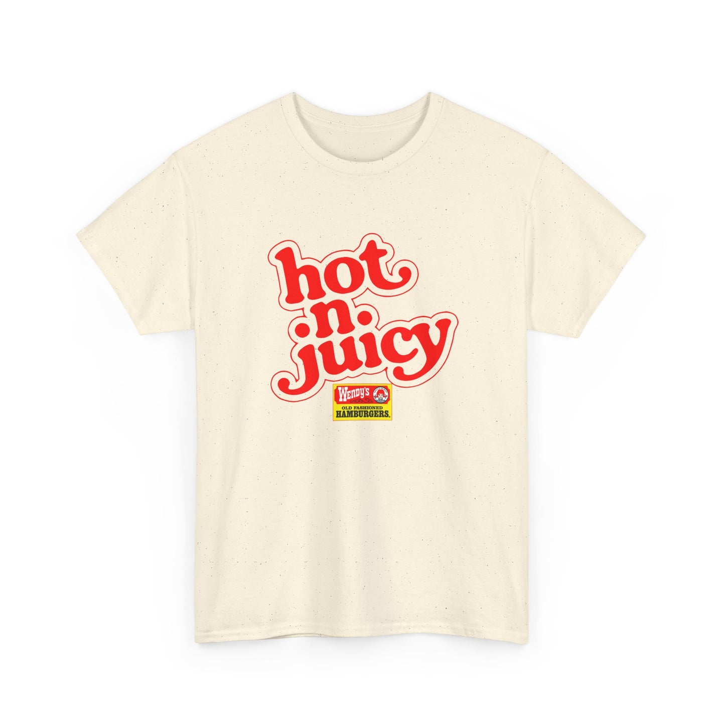 wendy's vintage hot n juicy logo reproduction tshirt