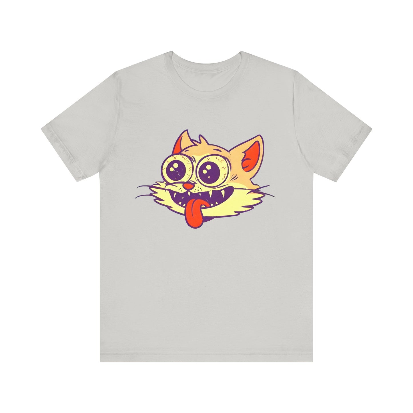 cute creepy strung out high happy kitty cat tshirt