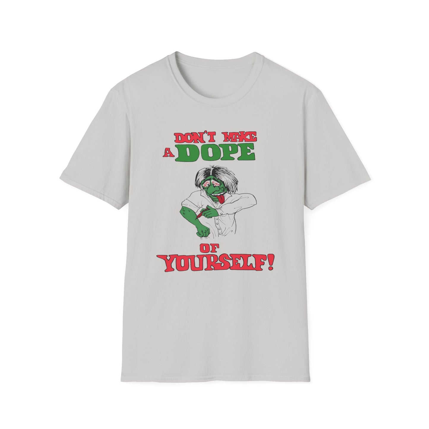 1960s anti-drug poster tshirt "don't make a dope of yourself" by smartset smarteen s.o.s tshirt