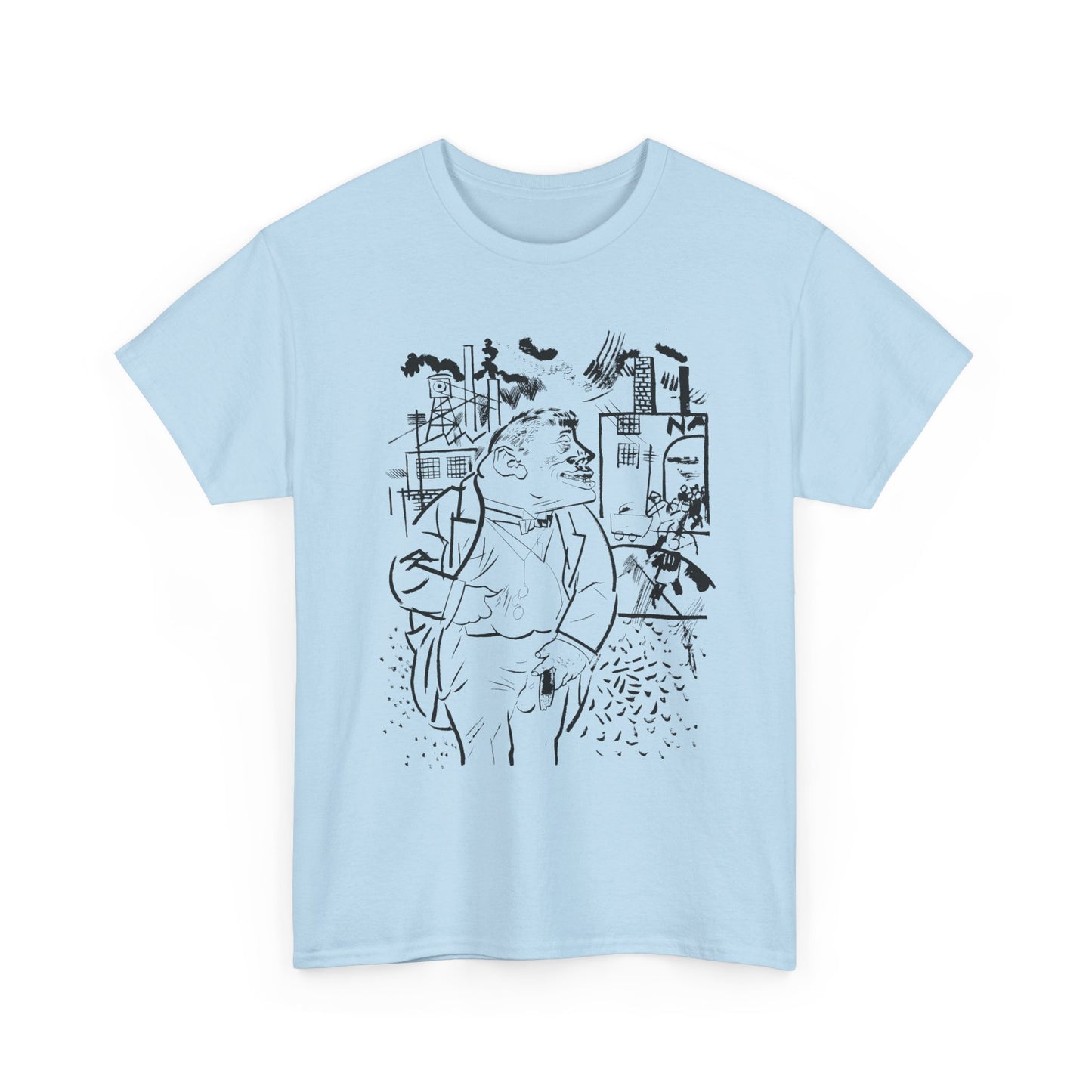 1921 geroge grosz sketch "i shall exterminate everything around me that restricts me from being the master" tshirt