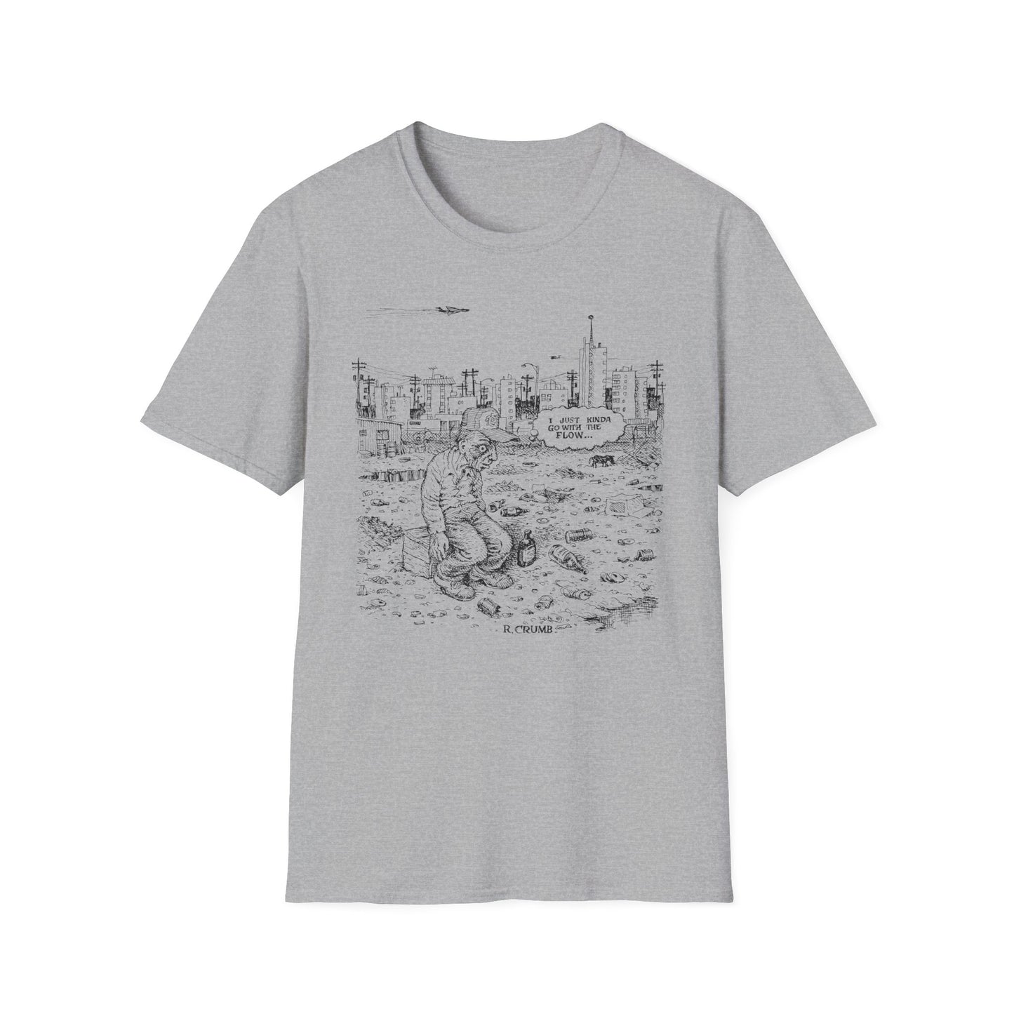 r. crumb i just kinda go with the flow 2 tshirt