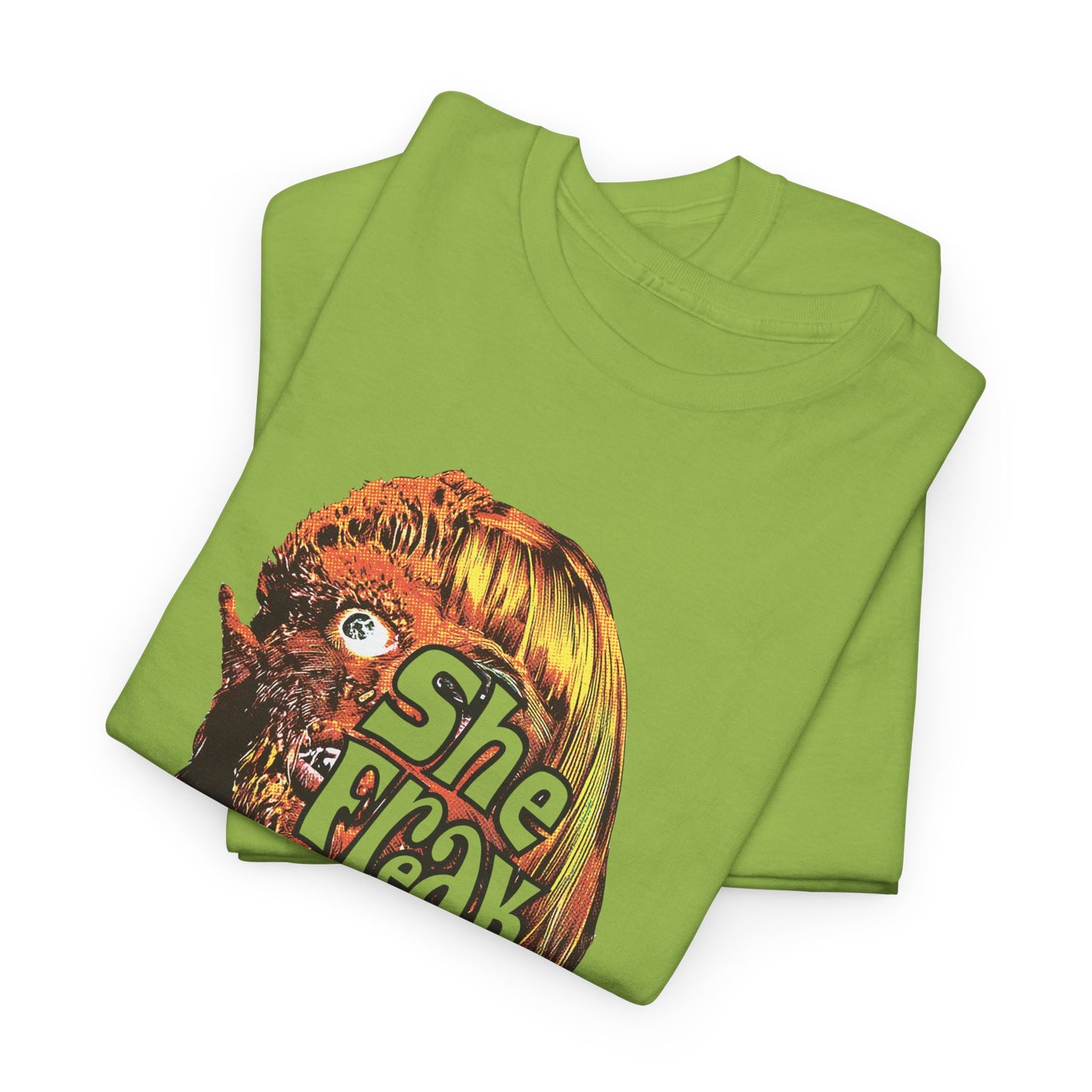 she freak 1967 exploitation horror film comic halftone style tshirt