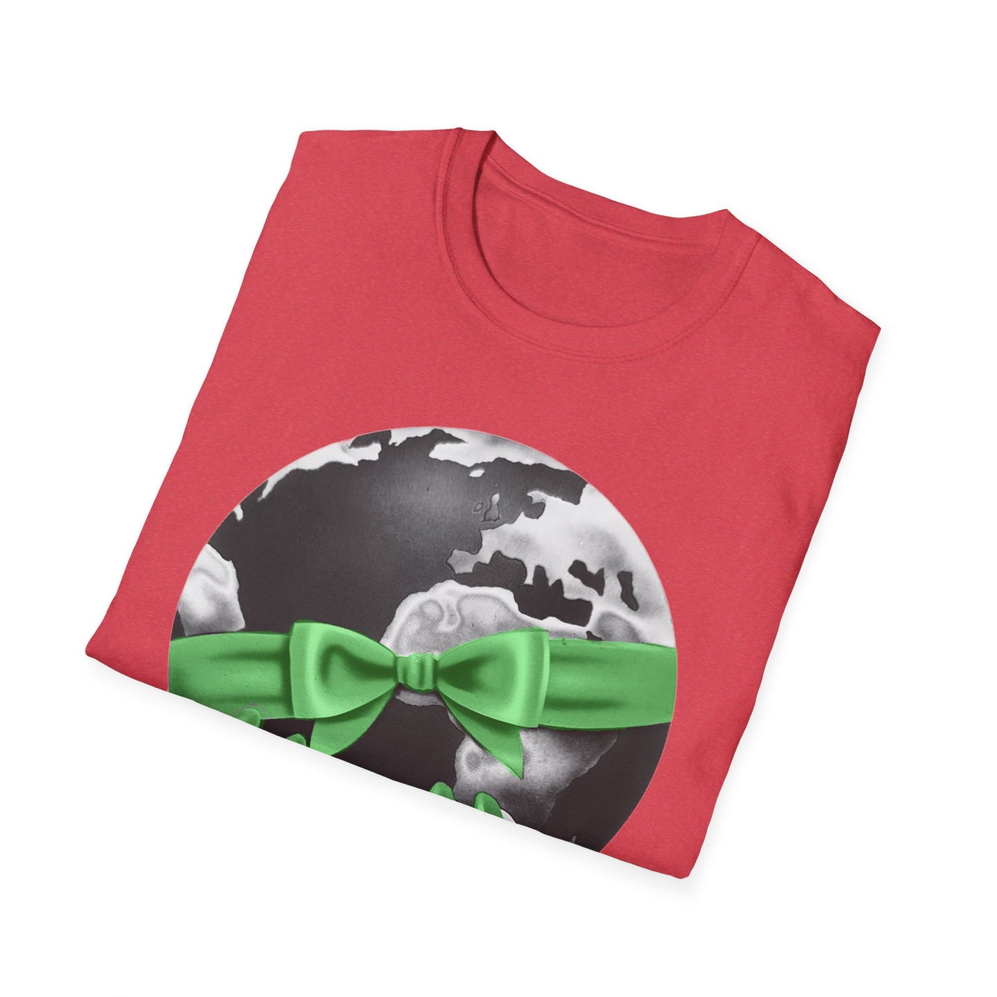 i'd give you the world 1980s graphic from a greeting card green nail version tshirt