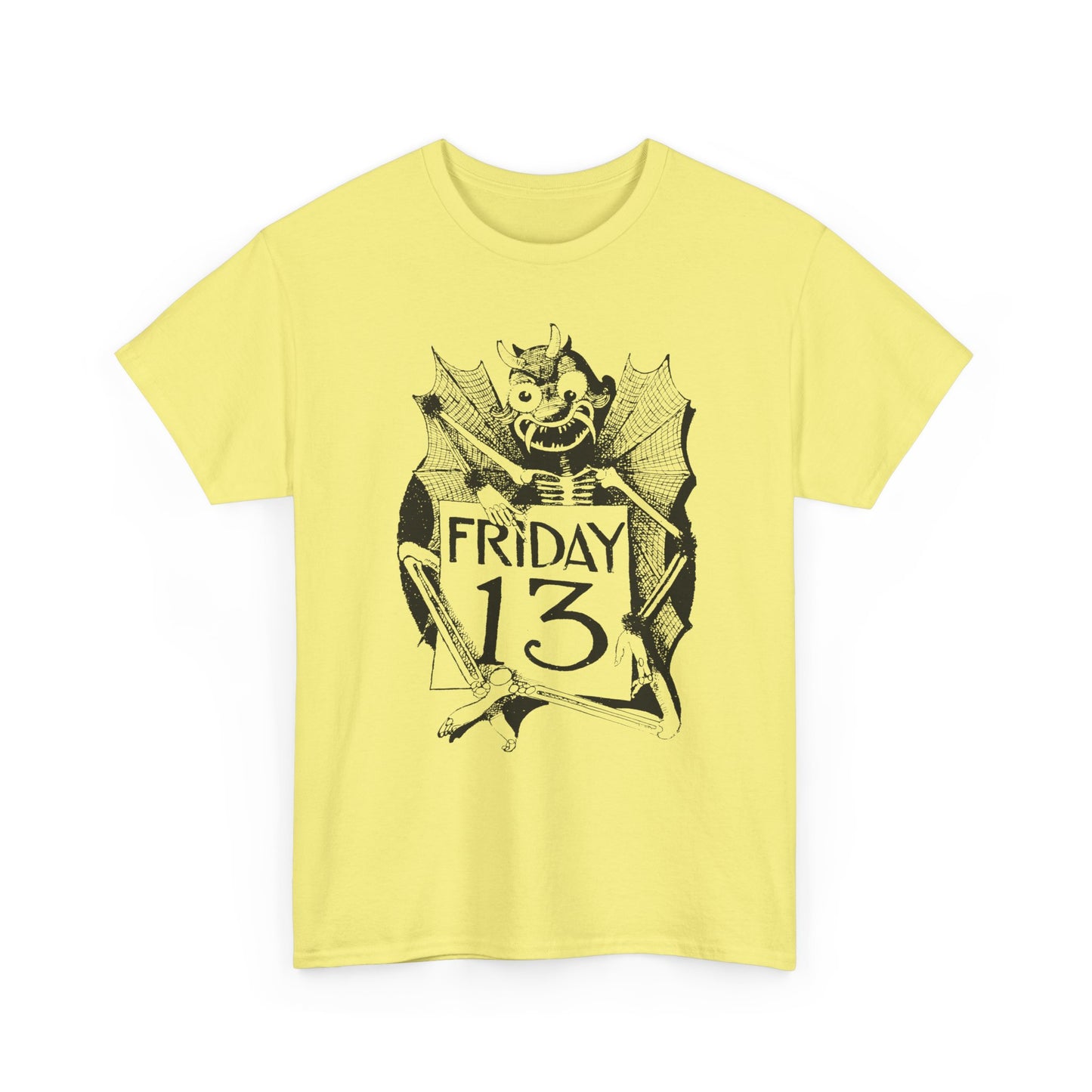 early 1900s friday the 13th jinx illustration reproduction tshirt