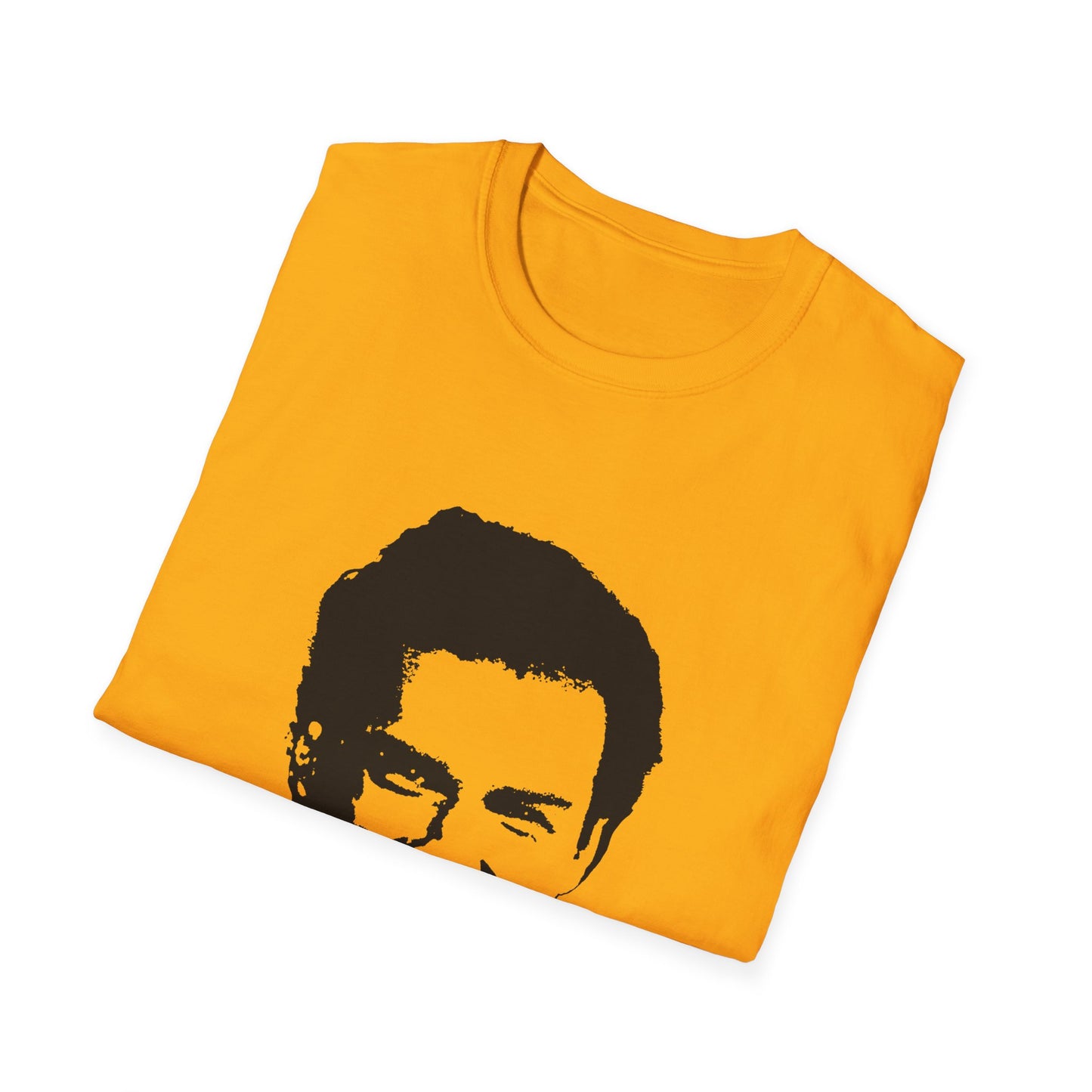norm macdonald black stencil face tshirt