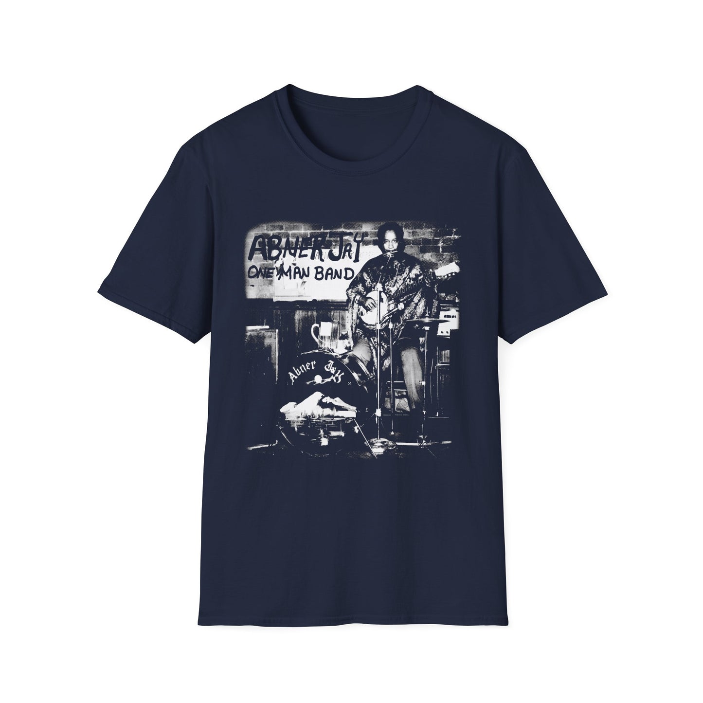 abner jay one man band album cover stretched graphic tshirt