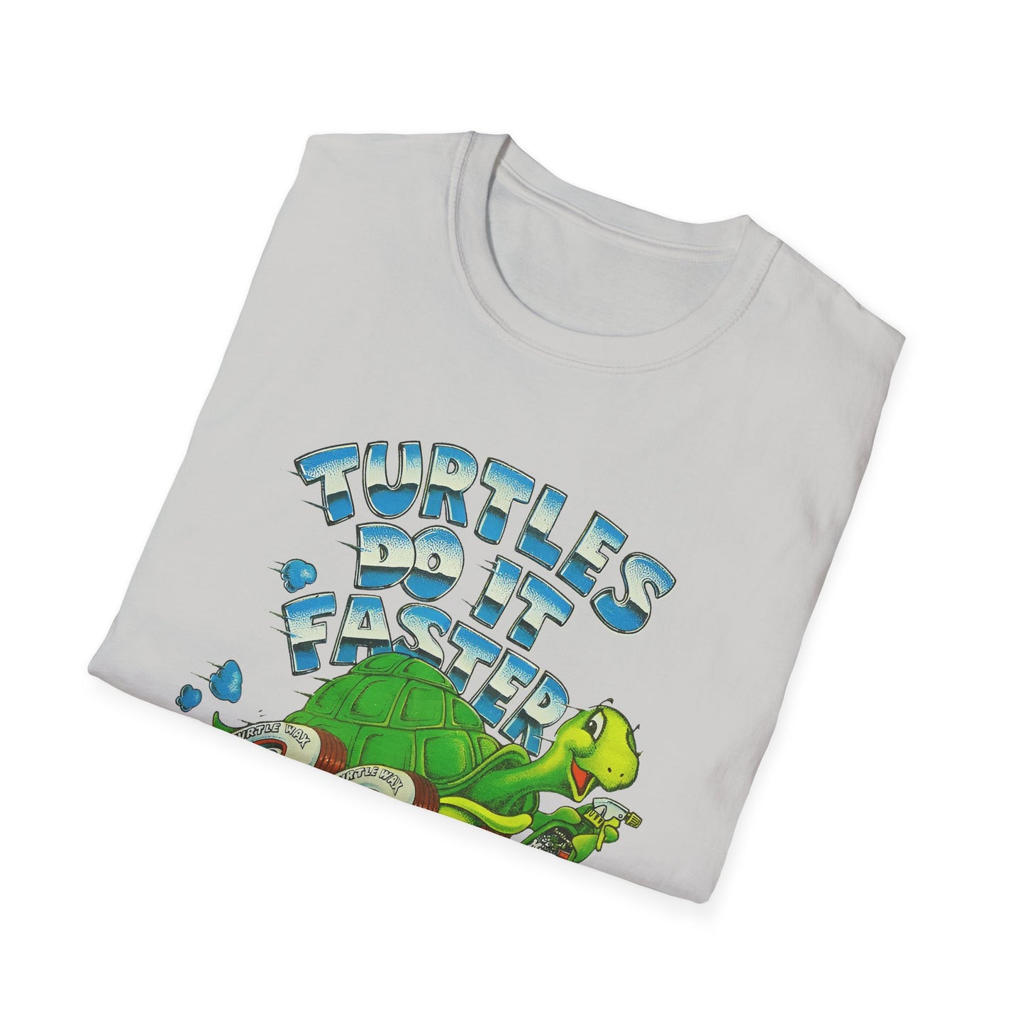 1980s turtle wax advertisement turtles do it faster reproduction tshirt