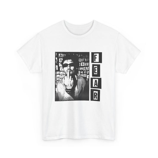 fear lee ving middle finger photo tshirt