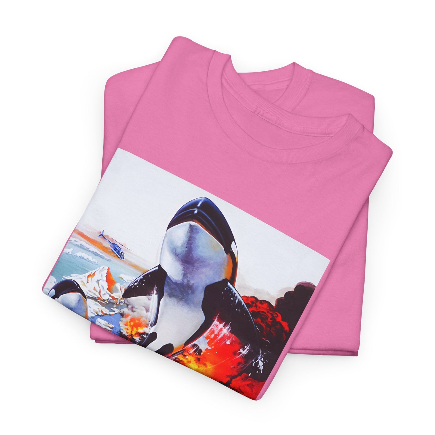 1977 orca the killer whale japanese movie poster custom edit with english title tshirt
