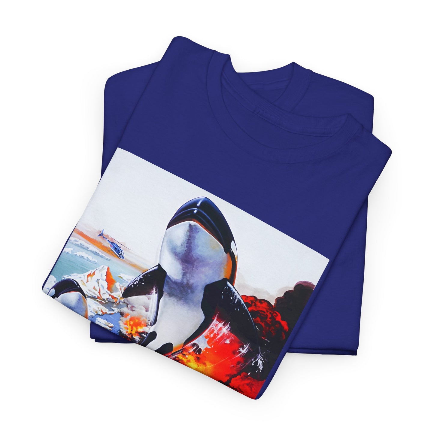 1977 orca the killer whale japanese movie poster custom edit with english title tshirt