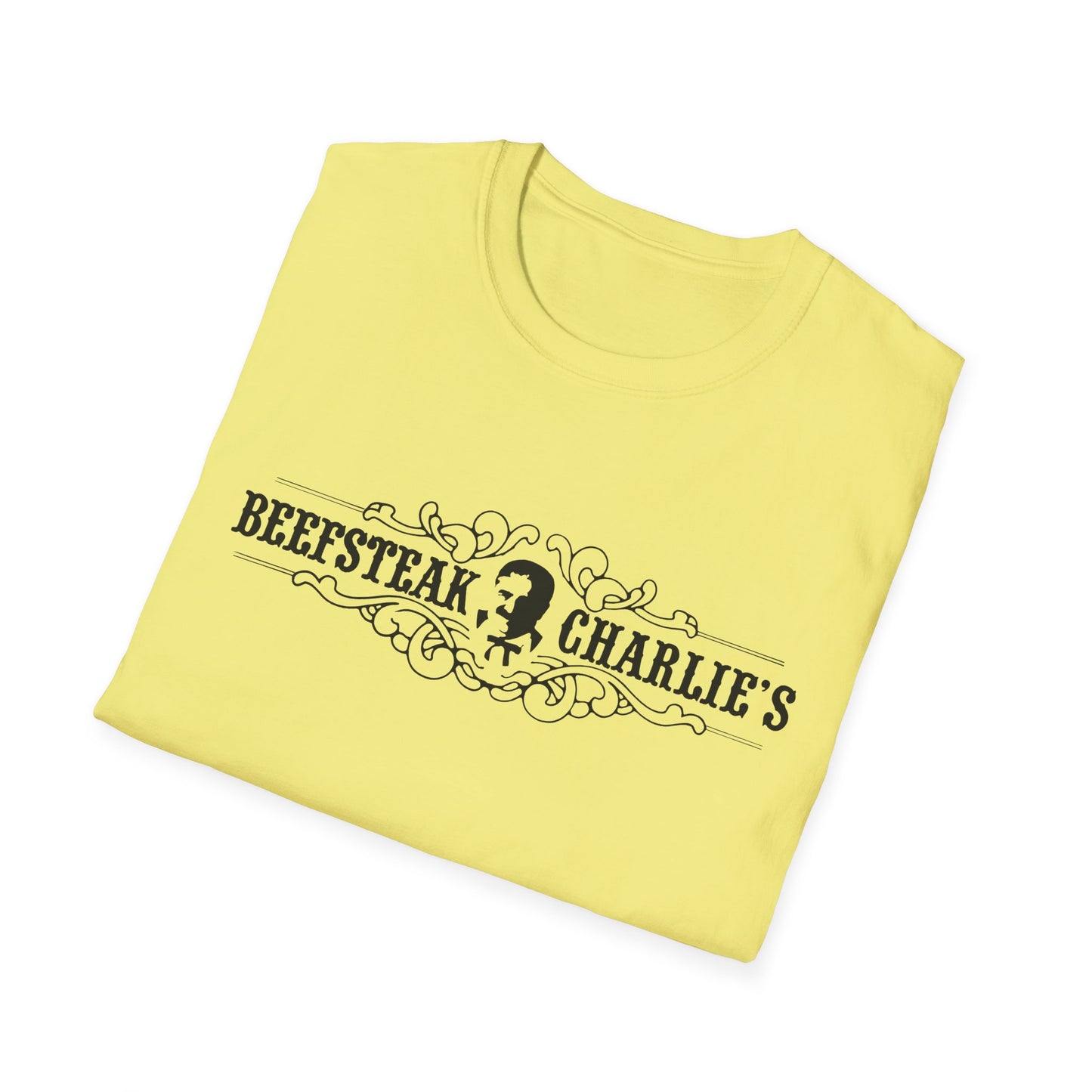 vintage defunct beefsteak charlie's logo tshirt