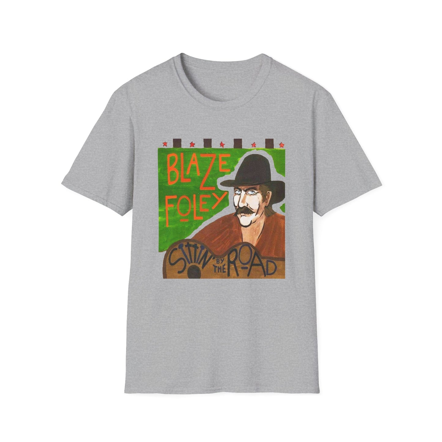 blaze foley sittin' by the road album stretched graphic tshirt