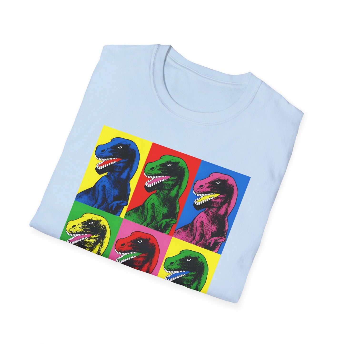 stanley desantis dinosaur pop art worn by steven spielberg on jurassic park 1993 movie set tshirt