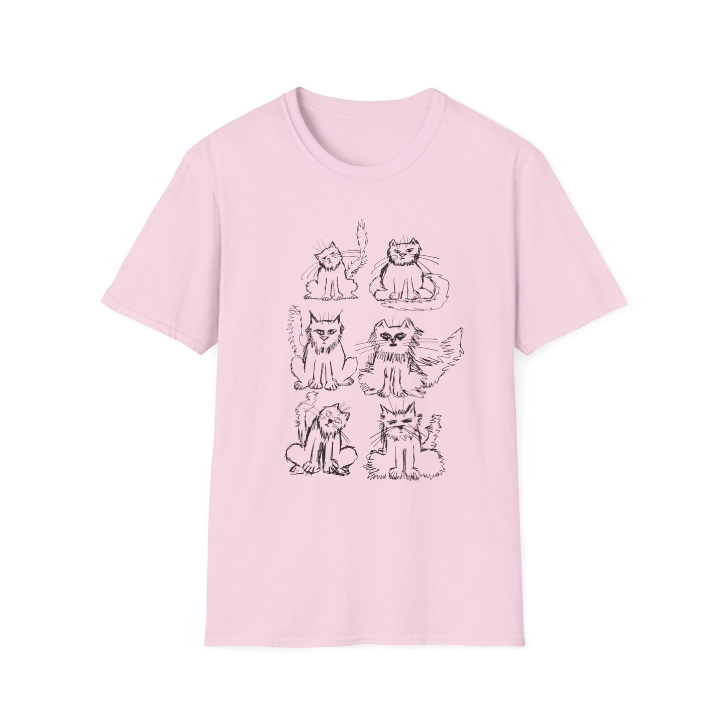 original drawing another six cats tshirt