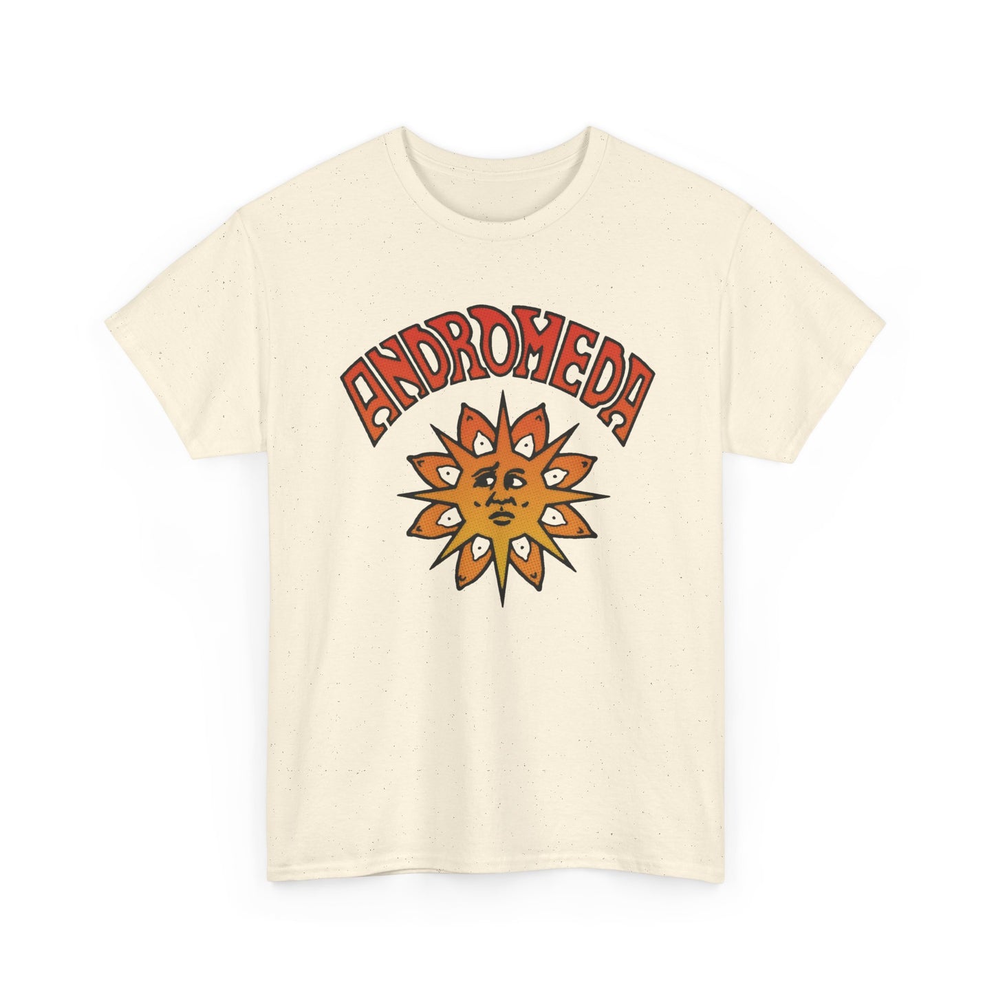 1960s english psychedelic rock band andromeda orange variant tshirt